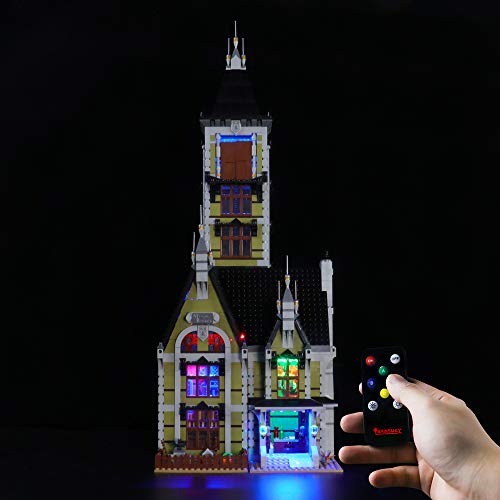 BRIKSMAX Kit de Iluminación Led para Lego Haunted House,Compatible con Ladrillos de Construcción Lego Modelo 10273, Juego de Legos no Incluido (Versión de Control Remoto)