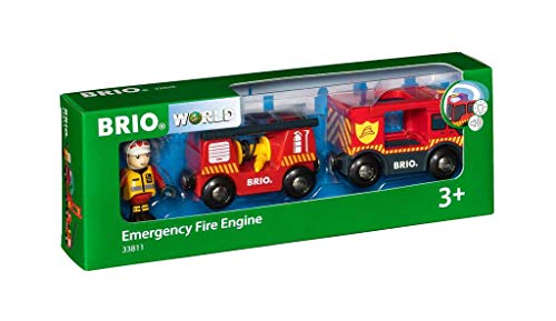 BRIO- Emergency Fire Engine Juego Primera Edad, Color Negro, Multi, Naranja, Rojo (33811)