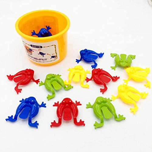 BST&BAO 24 Piezas de Juguetes de Ranas saltarinas, Juego de Ranas, Juego de Saltos de Ranas, Juguete Ideal para Interiores, Ideal para niños, Colores Surtidos