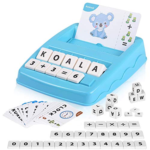 BSTQC Juego de Letras a Juego para niños, Juguetes de Aprendizaje Preescolar para niños, Juego Interactivo de matemáticas y Alfabeto, Tarjetas Flash de Aprendizaje ABC, Regalo