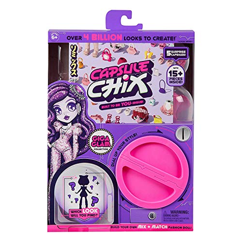 Capsule Chix - Giga Glam, muñeca Sorpresa con Experiencia unboxing para niñas a Partir de 5 años (Famosa 700015397)