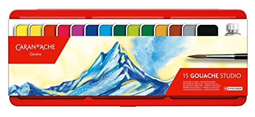 Caran d ́Ache Gouache - Pastillas para Gouache (15 Colores)