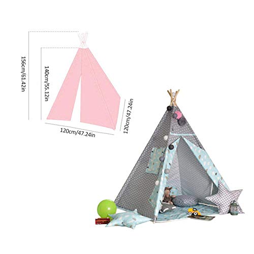 Carpa India para Niños, Tipi Tienda Infantil Grande De Juego, Play House para Carpa De Interior para Niños, Carpa Infantil De Interior Play House Bola De Piel Blanca Carpa para Bebé