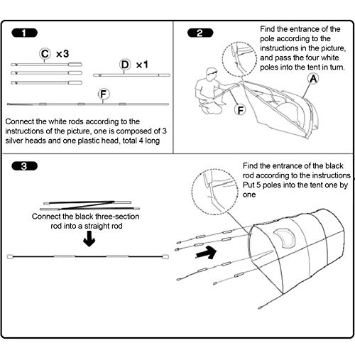 Carpa para cama de juegos para niños Carpa de túnel para juegos para niños Carpa para cama Sky Dream Carpas para cama con cortina de red doble y bolsa de transporte para niños Caja de juego(AZUL)