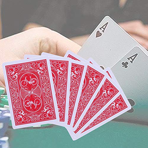 Cartas mágicas marcadas – Magic Truks Secret Marked Poker Cards – Adulto Ver a través y perspectiva juguetes mágicos de poker (1 juego, rojo)