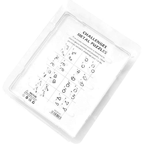 Chonor 8 Piezas Mini Rompecabezas de Metal Alambre Puzzle Set, IQ Entrenamiento Juego de la Mente Inteligencia Logica Educativa Juguete Idea de Regalo para Adultos y Niños