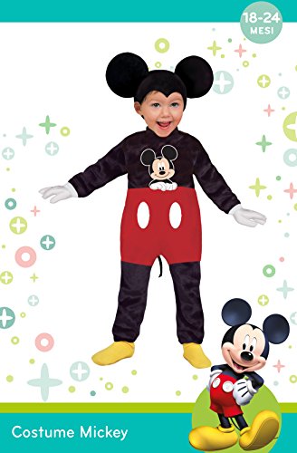 Ciao Disney Disfraz de bebé clásico de Mickey, color negro rojo, 18-24 mesi (11247.18-24)