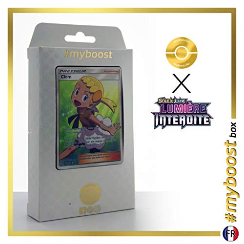 Clem 128/131 Dresseur Full Art - #myboost X Soleil & Lune 6 Lumière Interdite - Coffret de 10 Cartes Pokémon Françaises