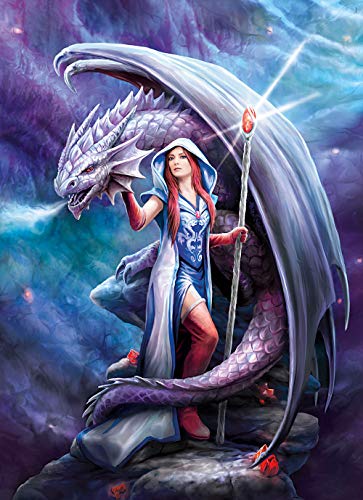 Clementoni- Anne Stokes-Dragon Mage Puzzle, 1000 Piezas, Multicolor (39525.5)