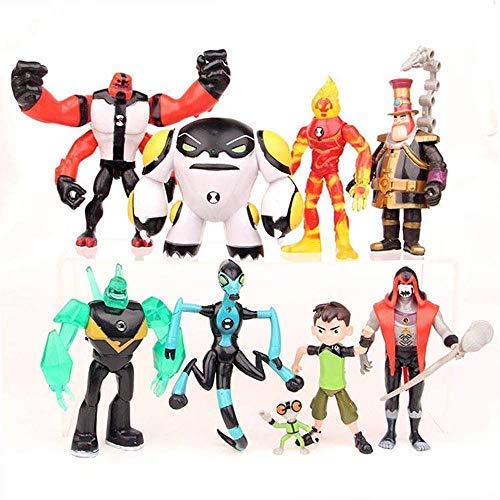 Conjunto de 9 Ben 10: Supremacía Alienígena Juguetes de Figuras de acción Colecciones de muñecas de PVC Conjuntos de Juguetes 3-12 CM