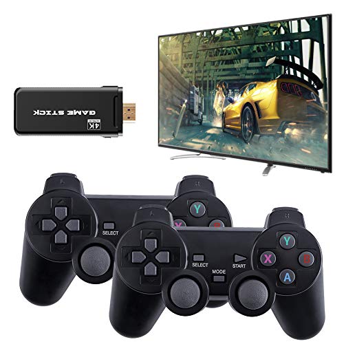 Consola de juegos inalámbrica, 4K HDMI Mini consola de videojuegos con USB Game Stick, 2.4G Bluetooth 8 bits Salida de controlador retro reproductor dual, incorporado 3500 juego clásico