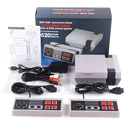 Consola de juegos retro con 4 botones, salida AV 620, consola de juegos mini retro de 8 bits, 2 mandos, juego portátil