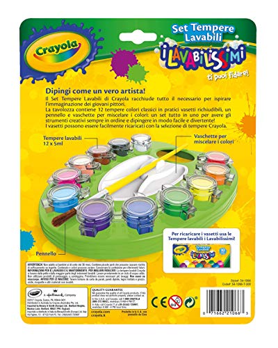 Crayola 54-1066 - I LAVABILISSIMI Set 12 Témperas Lavables , Modelos/colores Surtidos, 1 Unidad