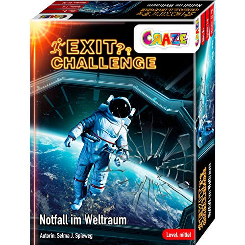 CRAZE Emergency in Space Game for Children Aged 8 Up to 6 Players-German, 29343 Exit Challenge Emergencia en el Espacio Juego de Escape para niños de 8 a 6 Jugadores, versión Alemana