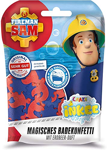 CRAZE INKEE Magisches Duft Badekonfetti XXL Badeset Feuerwehrmann Sam Badespaß für Kinder 29527-Conjunto de baño con Aroma mágico de Confeti, diseño de Bombero, Color para bañera. (29527)