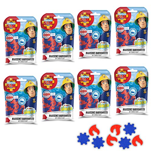 CRAZE INKEE Magisches Duft Badekonfetti XXL Badeset Feuerwehrmann Sam Badespaß für Kinder 29527-Conjunto de baño con Aroma mágico de Confeti, diseño de Bombero, Color para bañera. (29527)