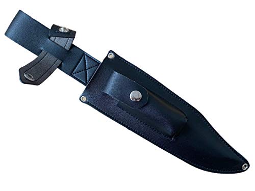 Cuchillo de supervivencia de goma Johnnies, tamaño completo, accesorio para disfraz de 32 cm, herramienta de senderismo de montaña, accesorio de disfraz de Rambo