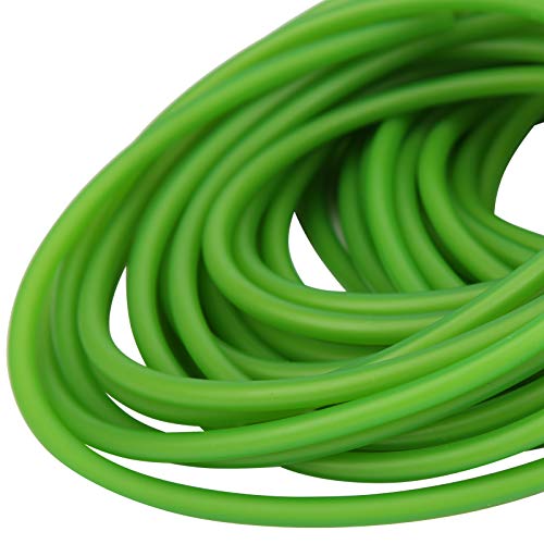 DAUERHAFT Not Discharg Force Practical Slingshot Tube 1636 Verde Fluorescente 10m, Especial para Competición