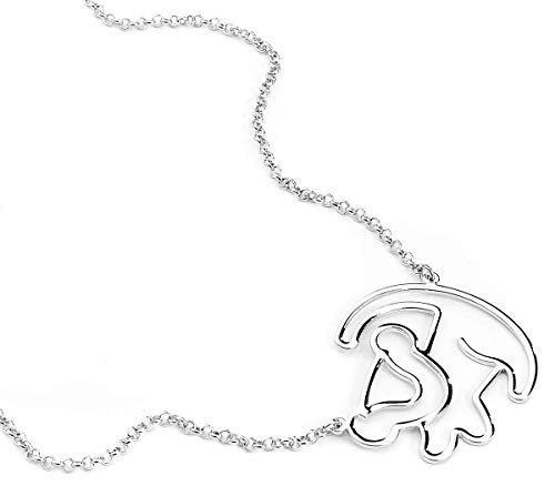 Der König der Löwen El Rey León Disney by Couture Kingdom - Simba Silhouette Mujer Collar Standard, Metal,