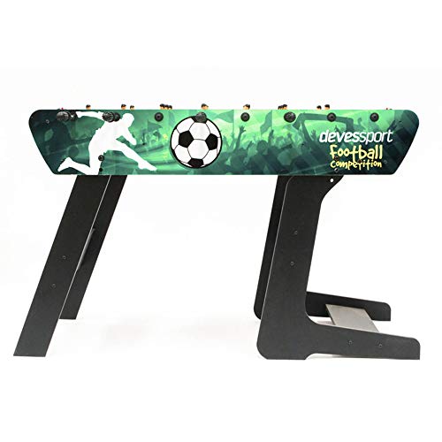 Devessport - Futbolín Infantil Plegable Recomendado para niños a Partir de 7 años - Patas Plegables - Barras telescópicas - Fácil de Guardar - Maracaná - Medidas: 118 x 60.5 x 78 Cm