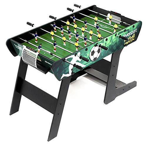 Devessport - Futbolín Infantil Plegable Recomendado para niños a Partir de 7 años - Patas Plegables - Barras telescópicas - Fácil de Guardar - Maracaná - Medidas: 118 x 60.5 x 78 Cm