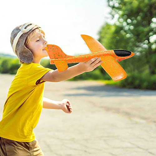 Diealles Shine Avión Planeador, 3 Pcs Planeador de Juguete para niños, Deportes al Aire Libre Volar Juguete 35cm