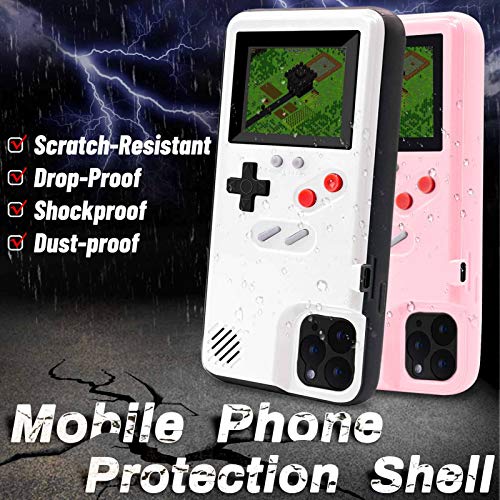 Dikkar Game Funda para iPhone, Estuche Autoamplificado con Cubierta Protectora Retro con 36 Juegos Pequeños,Pantalla a Color,Estuche para Videojuegos para iPhone X/Xs/MAX/Xr/6s/7/8P/11/12Pro/Max/Mini