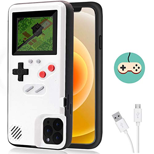 Dikkar Game Funda para iPhone, Estuche Autoamplificado con Cubierta Protectora Retro con 36 Juegos Pequeños,Pantalla a Color,Estuche para Videojuegos para iPhone X/Xs/MAX/Xr/6s/7/8P/11/12Pro/Max/Mini