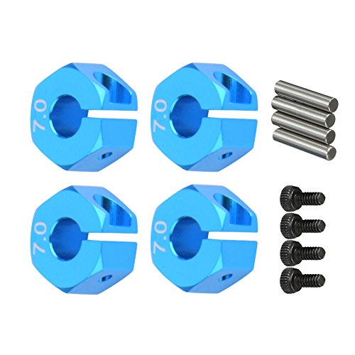 Dilwe 4Pcs Rueda Hex Adaptador Wheel Hex Hub Adapter para 1/10 RC HSP HPI Redcat Coche Piezas de Repuesto