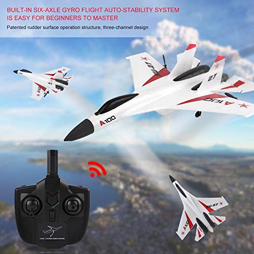 Dilwe RC Planeador Avion Juguete, Giroscopio de 6 Ejes 3 Canales EPP ala Fija Avion Airplane Mini Control Remoto Planeador el Regalo para Niños Principiantes