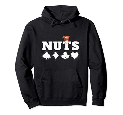 Diseño de póquer Ardilla Nuts Juego de cartas de póquer de Sudadera con Capucha