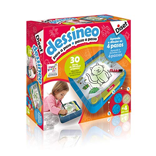 Diset - Dessineo aprender a dibujar paso a paso - Juego educativo a partir de 4 años