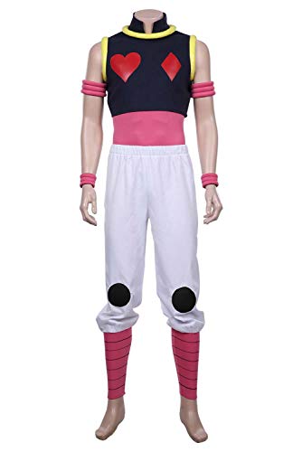 Disfraz de Hisoka para Hombre Halloween Hunter Cosplay Traje de Póquer sin Mangas Conjunto Completo, M