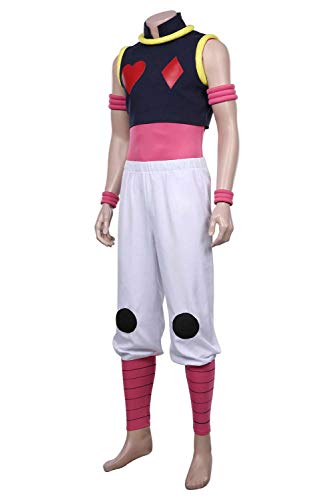 Disfraz de Hisoka para Hombre Halloween Hunter Cosplay Traje de Póquer sin Mangas Conjunto Completo, M