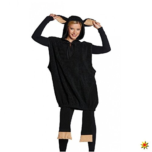 Disfraz de oveja negra unisex para adultos (talla L)