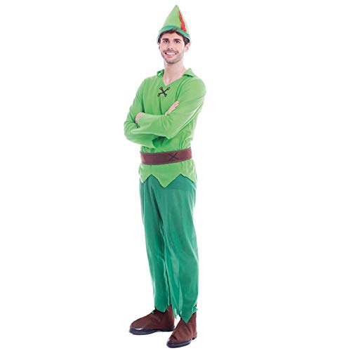 Disfraz Peter Pan Adulto【Tallas Hombre S a L】(Talla M) | Disfraces Carnaval Adulto Cuentos Personajes Fantasía