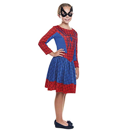 Disfraz Superheroína Spider Girl Niña【Tallas Infantiles de 3 a 12 años】[Talla 5-6 años] | Disfraces Niñas Superhéroes Carnaval Halloween Regalos Niños Cosplay Cómics