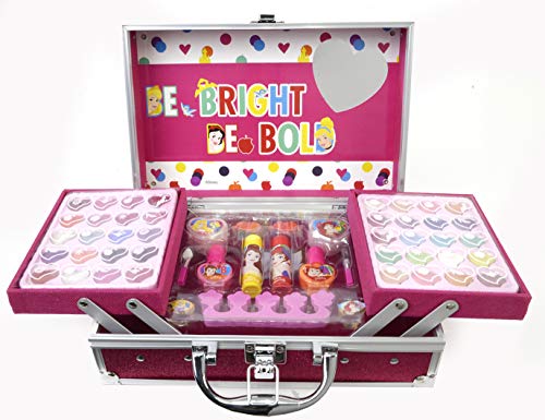 Disney Princess Makeup Train Case - Maletín de Maquillaje de 2 Pisos - Set de Maquillaje para Niñas - Maquillaje Princesas - Neceser Maquillaje en un Maletín Reutilizable con Espejo