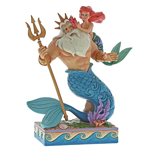 Disney Traditions, Figura de Ariel con Tritón de "La Sirenita", para coleccionar, Enesco