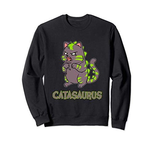 Divertido Dinosaurio Gatito Gato Saurio Ronronea Monstruo Sudadera