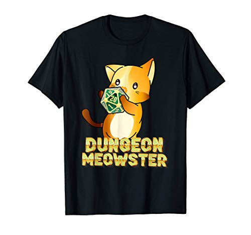 Dungeon Meowster Funny Cute Cat RPG LARP Camiseta