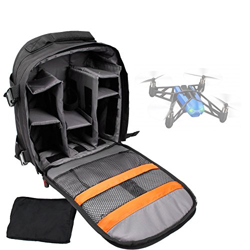 DURAGADGET Mochila para Drone Parrot Bebop + Funda Impermeable - con Compartimentos Internos