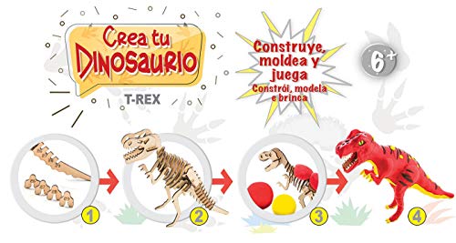 Educa- CREA Y Moldea Tu T-Rex Juego Educativo Para Niños, Multicolor (18352)