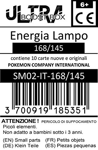 Energia Lampo (Energie Electique) 168/145 Energie Secrète - #myboost X Sole E Luna 2 Gardiani Nascenti - Coffret de 10 Cartes Pokémon Italiennes