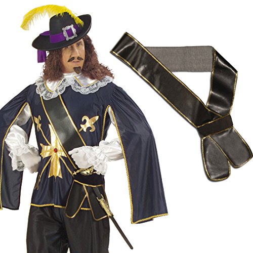 Espada Pirata con Banda de Cuero-óptica para Espada Mosquetero gnaulm compuesta de Armas de la Edad Media la Espada Pirata gnaulm Correa cinturón Accesorios Carnaval Accesorios de Vestuario