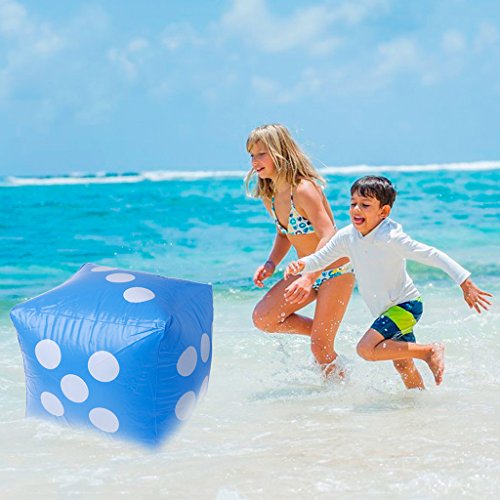 Exing 30 Cm Gigante Inflable Dados Playa Jardín Juego De Fiesta Niños Al Aire Libre Niños Juguete