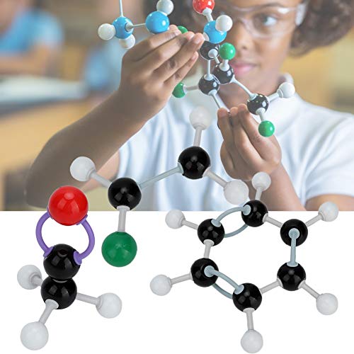 Fdit Kit de Modelo Molecular de 267 Piezas Kit de Estructura inorgánica orgánica Modelo Molecular Construcción de Estructura científica de química orgánica e inorgánica