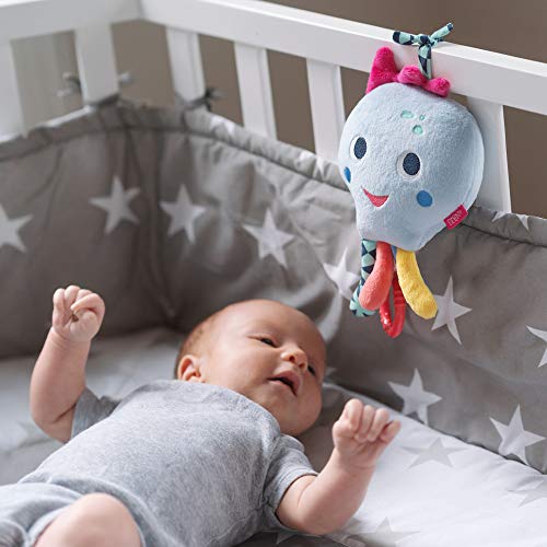 Fehn 055078 Oktopus Color Friends – Peluche de peluche y ayuda para dormir, con melodía"Blanca cuánto estreno" calma en cualquier situación, a partir de 0 meses, multicolor