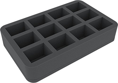 Feldherr HS050BT05 50 mm (2 Inches) Half-Size Foam Tray with 12 Slots for BattleTech Mechs