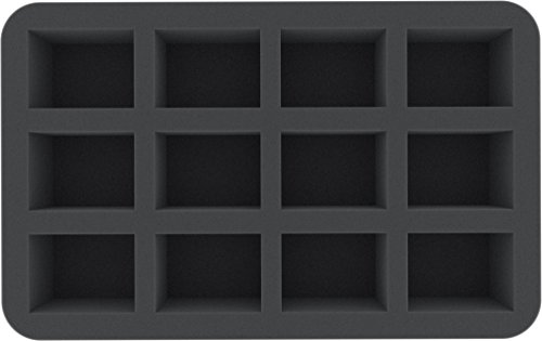 Feldherr HS050BT05 50 mm (2 Inches) Half-Size Foam Tray with 12 Slots for BattleTech Mechs